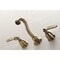 Kingston Brass KS3023KL Two-Handle Wall Mount Tub Faucet, Antique Brass KS3023KL - alternate 5